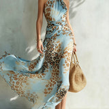 Persephone - Maxi Dress with Animal Print