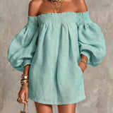 Rosaline | Mini Dress with Off-Shoulder Puff Sleeves