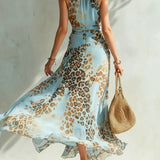 Persephone - Maxi Dress with Animal Print