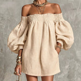 Rosaline | Mini Dress with Off-Shoulder Puff Sleeves