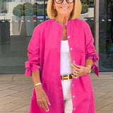 CÉLINA™ - Elegant Long Shirt Jacket