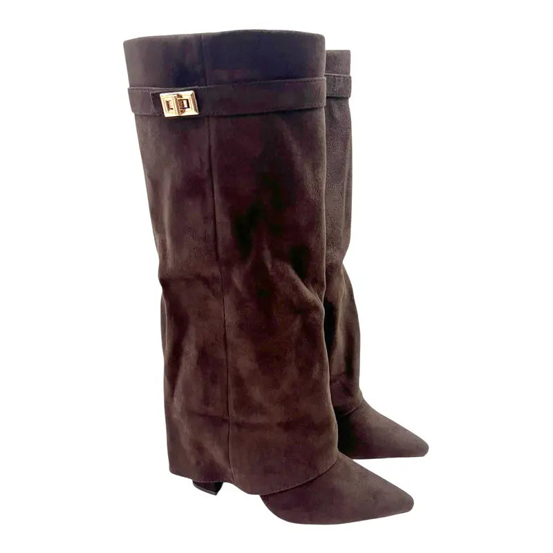 SARAHT - 4-Inch Suede Long Heels