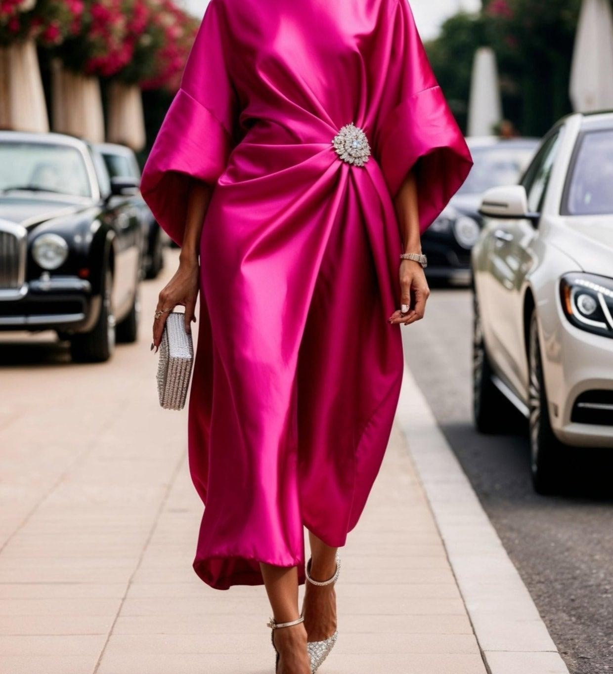 Vera - Radiant Satin Maxi Dress