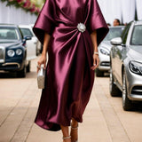 Vera - Radiant Satin Maxi Dress