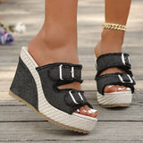 Amity - Frayed Edge Wedge Sandals