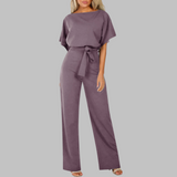 WANNON™ - Relaxed Tie-Front Batwing Sleeve Jumpsuit