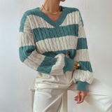 MORTA™ - Cozy V-Neck Long Sleeve Knit Sweater