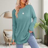 Stellan - Relaxed Long Sleeve Top with Thumb Holes
