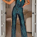 Sparkling Halter Neck Party Jumpsuit