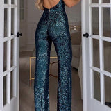 Sparkling Halter Neck Party Jumpsuit