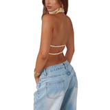 Chinie - Stylish Sleeveless Halter Blouse