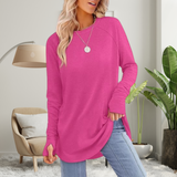 Stellan - Relaxed Long Sleeve Top with Thumb Holes