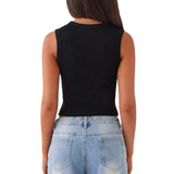 Kylie - Timeless Ribbed Casual Crop Tee