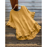 Evita - Plus Size Ruffle Hem Top