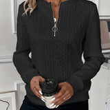 EMMA™ | Stylish Quarter-Zip Sweater