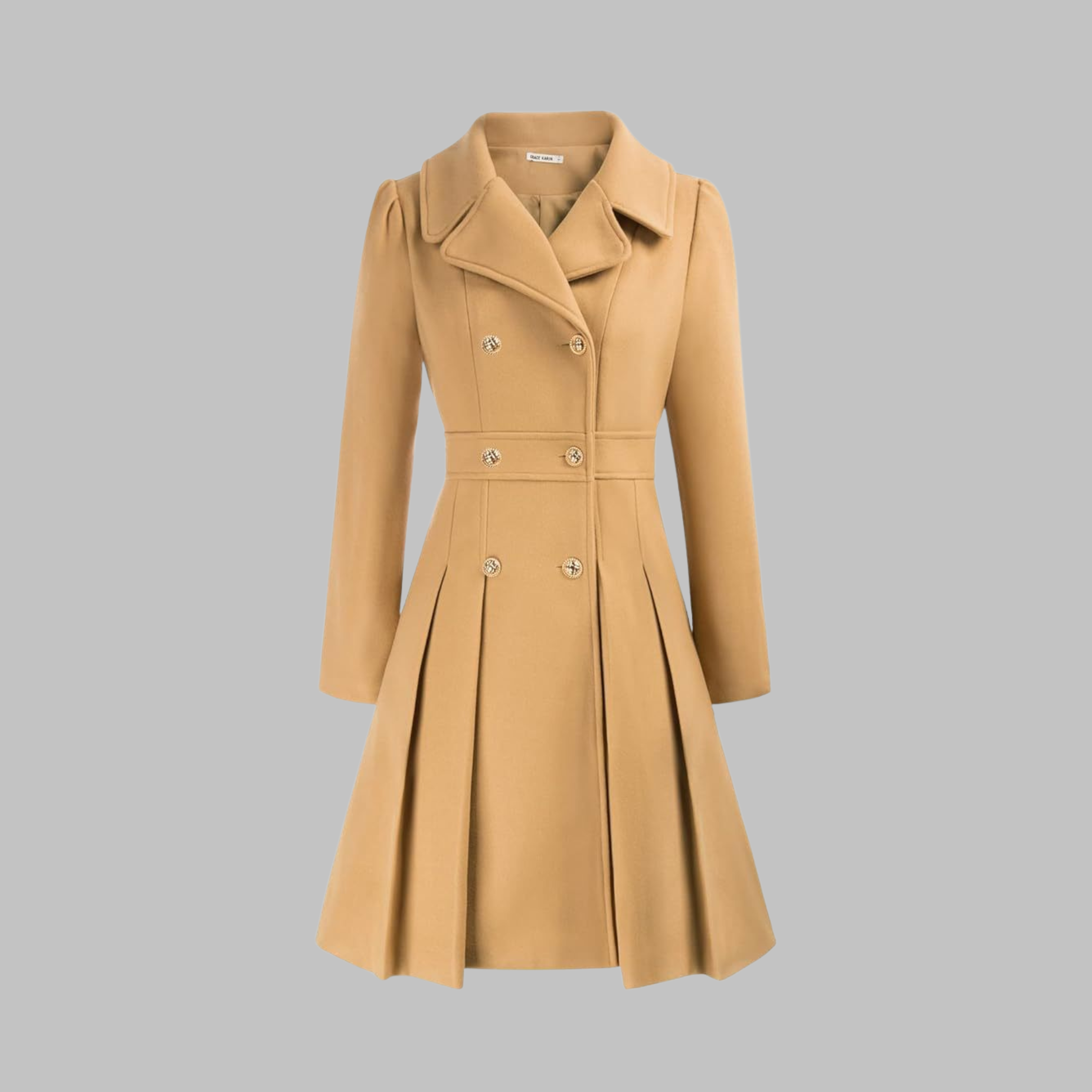 DAMI™ - Elegant Double-Breasted Long Sleeve Coat