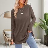 Stellan - Relaxed Long Sleeve Top with Thumb Holes