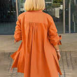 CÉLINA™ - Elegant Long Shirt Jacket