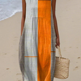 May Color-Blocked Midi Dress