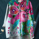 Zoe - Retro Floral T-Shirt