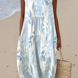Joyful Leafy Midi Dress