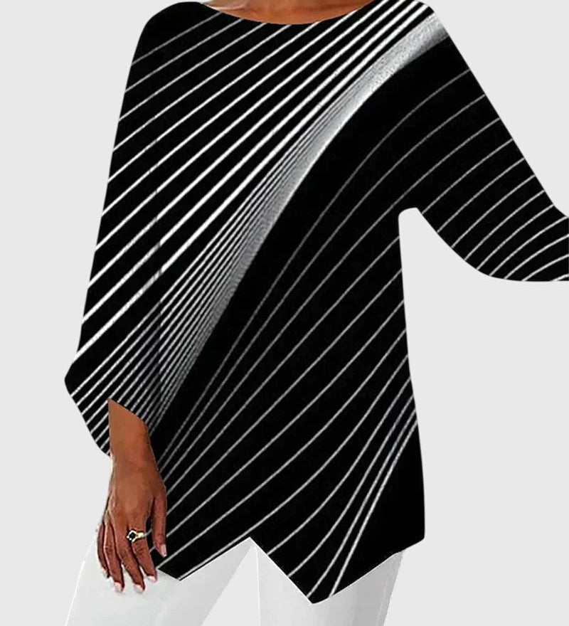 Alayah | Chic Crew Neck Blouse