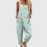 Anna – Floral Pastel Bee Print Overalls