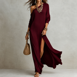 Selene - Asymmetrical One-Shoulder Maxi Dress