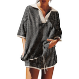 CONNY™ – Striped Knit Summer Two-Piece Casual Set