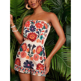 INDIRA™ – Summer Sleeveless Tube-Top Casual Romper
