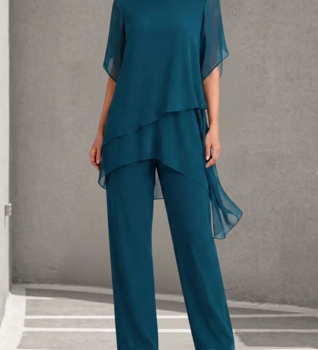Amelie - Chic Two-Piece Palazzo Ensemble