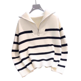 SUSAN™ – Relaxed Fit Long Sleeve Collared Sweater