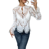 Sarah - Contemporary Blouse with Hollow Detail