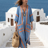 Avenor V-Neck Summer Midi Dress
