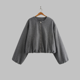 OVALIET - Stylish Long Sleeve Zipper Crop Top