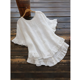 Evita - Plus Size Ruffle Hem Top