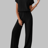 MAGGIE™ - Relaxed Short Sleeve Top and Pants Ensemble