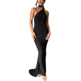 EVIERA™ – Stylish Ruched Backless Maxi Gown