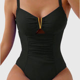 Long Reef - V-Neck Gathered Swimwear