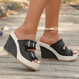 Amity - Frayed Edge Wedge Sandals