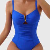 Long Reef - V-Neck Gathered Swimwear