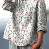 Ella - Floral Spring Shirt in Pink