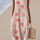 Anna - Women's Sleeveless Midi Dress with Relaxed Fit
