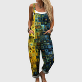 Mackenzie – Stylish Mosaic Print Soft Overalls