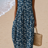 Leah - Women's Sleeveless Midi Dress with Relaxed Fit