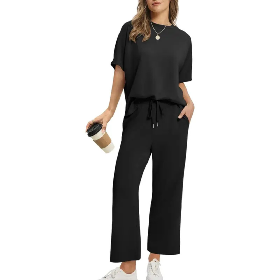JULIE™ – Women's Relaxed Fit Cropped Lounge Ensemble
