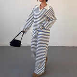 INCIT - Long Sleeve V-Neck with Stripes