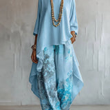Gemma - Asymmetrical Floral Two-Piece Ensemble