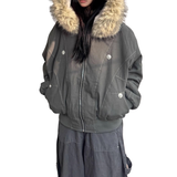 CHETT™ – Y2K-Inspired Cozy Bomber Jacket
