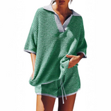 CONNY™ – Striped Knit Summer Two-Piece Casual Set